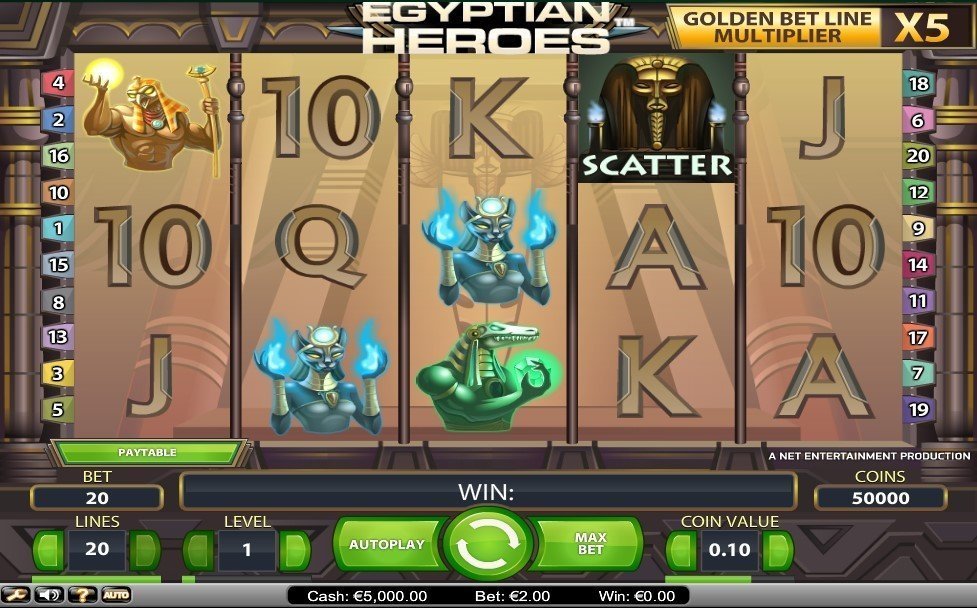 slot machine egyptian heroes